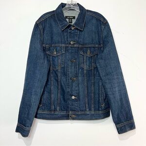 Fresh Joe Jean Jacket Women's Sz M Dark Wash Classic Denim Pockets Full Button